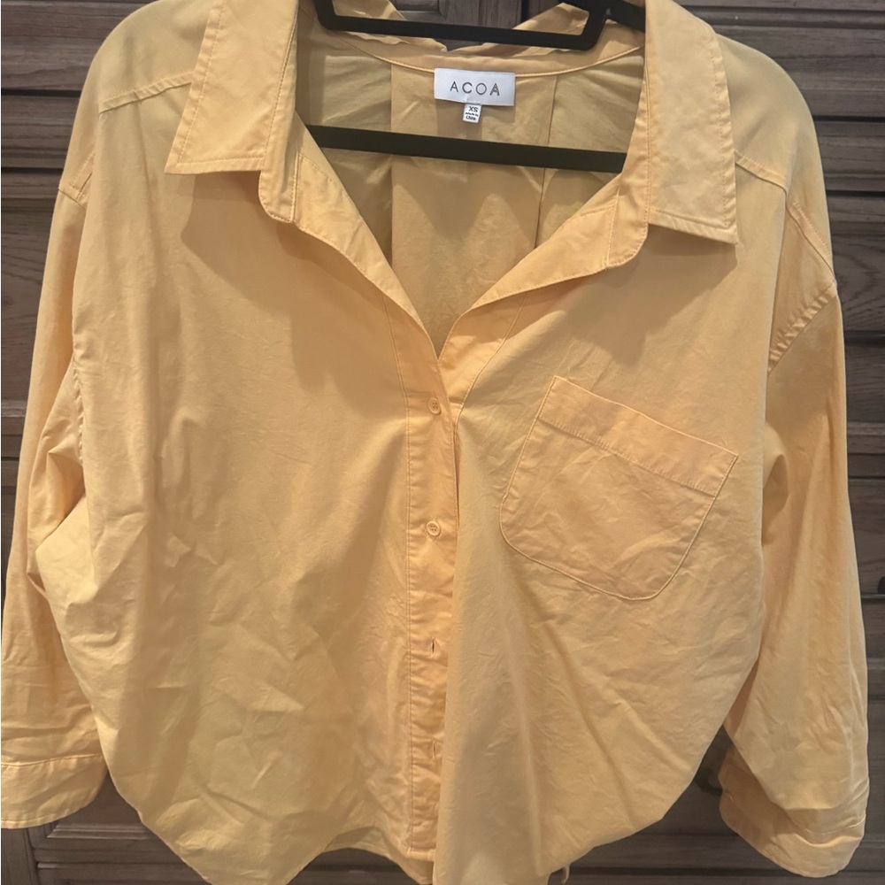 ACOA Yellow Button-Up Shirt